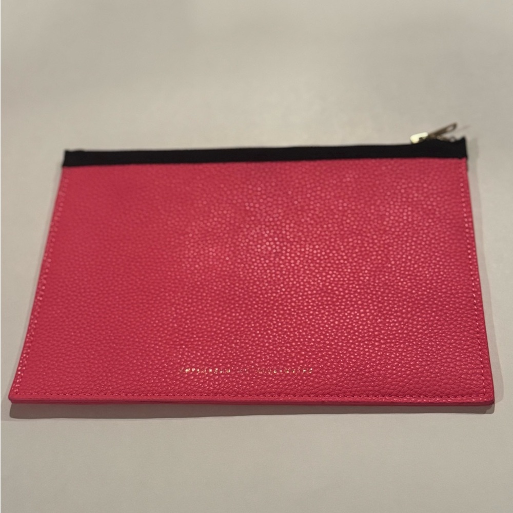 (Like New) Ampersand as Apostrophe Hot Pink Snap-in Clutch Zipper Pouch